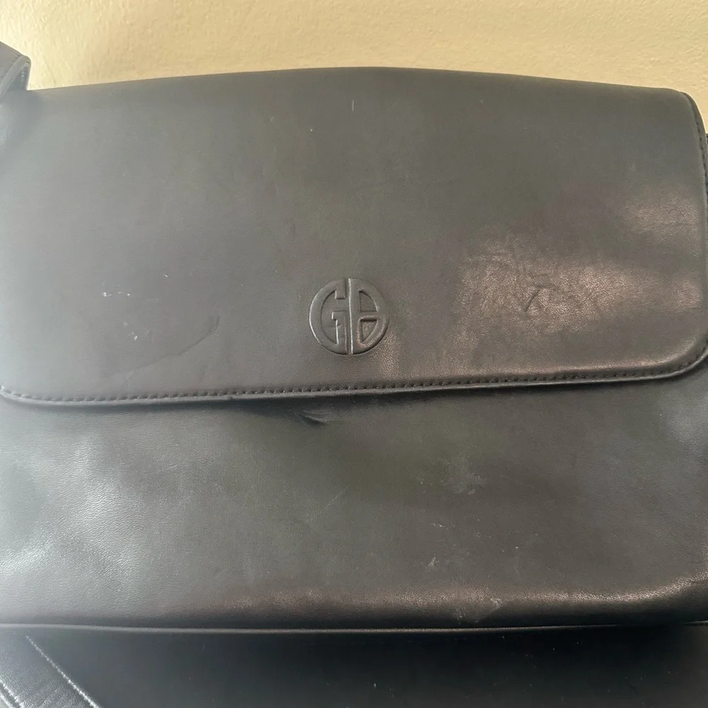 GIANI BERNINI Crossbody Handbag Purse Gray Leather